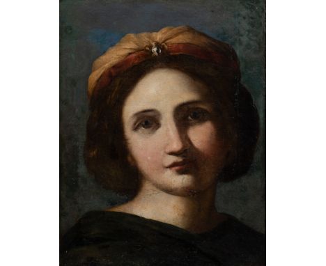 Italian SchoolHead and shoulders portrait of a man in 16th century style, oil on canvas, 41 x 32cm  41 x 32cm  an old, repair
