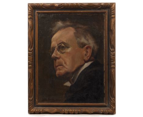 H* W* G Betteridge (19th / 20th century)Portrait of an actor, signed, titled verso, oil on canvas board, 39.5cm x 29cm