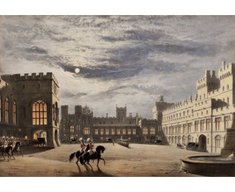 After James Baker PyneWindsor Castle - The Quadrangle looking east, lithograph, 32.5 x 47cmProvenance: from the Estate of Fra