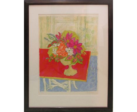 FRED JESSUP (1920-2007), 'Vase of Flowers', lithograph, signed and numbered 82/150 in pencil, 63cm x 46cm, framed and glazed.