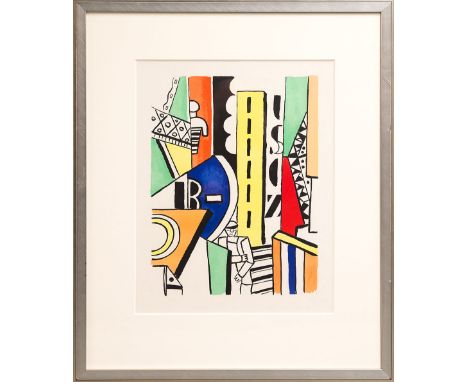FERNAND LEGER, L'Homme dans la Ville from the La Ville Suite, original lithograph, 1959, proof copy aside from the edition of