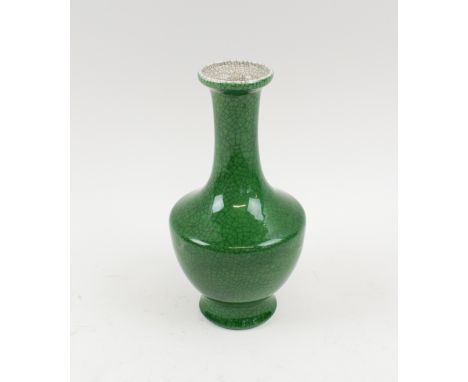 ORIENTAL VASE, Chinese sea green and crackle glaze ceramic,22.5cm H.