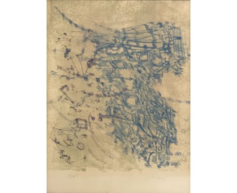 Camille BRYEN (French, 1907-1977)Abstract compositionColoured lithograph on paper numbered in the lower left and signed in pe