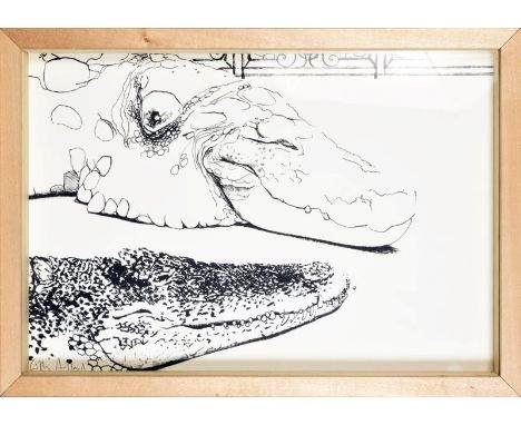 Gilles AILLAUD (Français, 1928-2005)CrocodileLithograph in black on paper, signed in pencil in the lower left 8,3 x 12,2 inFr