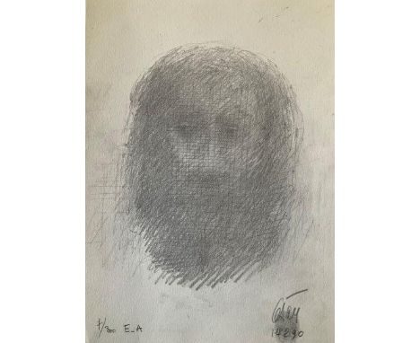 CESAR (French,1921-1998)Selfportrait, 1990Lithograph in black on paper annotated EA in pencil in the lower left, signed in th