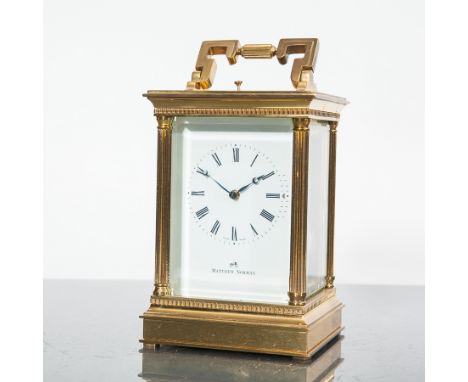 MATTHEW NORMAN BRASS REPEATING CARRIAGE CLOCK
signed two train eleven jewels Swiss made movement with lever platform escapeme