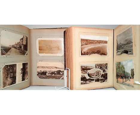 Two early 20th Century postcard albums, mainly topographical, humorous and portrait.