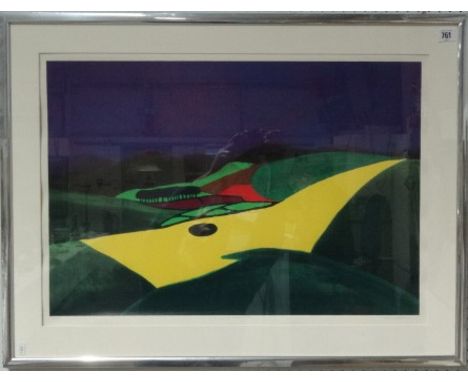 STAN ROSENTHAL 'Storm Over The Preseli Hills' Silkscreen print Signed, inscribed and edition no. 51/250 Gallery label to the 
