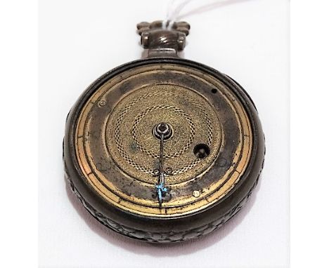 Brass cased key wind open faced pocket watch, the fusee movement with verge escapement, inscribed Hopkins &amp; Son LONDON, n