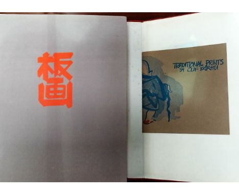 Book - A book about the prints of Clifton Kahu 'Japanese Print Artist' by Norman H. Tolman containing one original woodcut pr