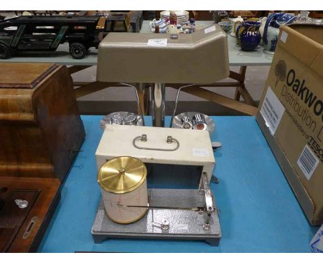 A mid 20th century Barograph and a set of Coin Scales