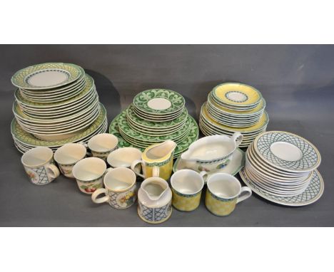 A Villeroy and Boch French Garden Orange Pattern Tea and Dinner Service 