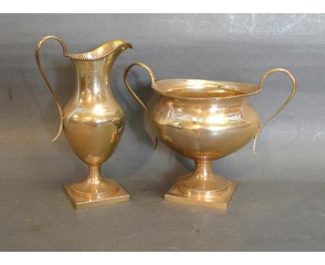 A London Silver Two Handled Sucrier together with a similar jug 11oz 