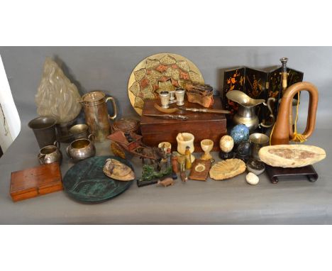 An Art Deco Opaque Ceiling Light, together with a collection of other items 