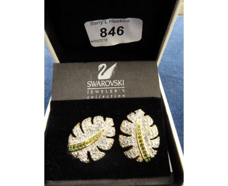  SWAROVSKI EARRINGS, BOXED WITH LEAFLET ( CLIP-ONS ) 
