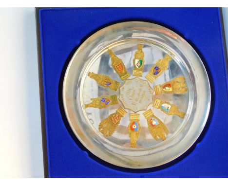 A silver plate commemorating the Anniversary of The Coronation of Her Majesty Queen Elizabeth II 1978, limited edition 19/250