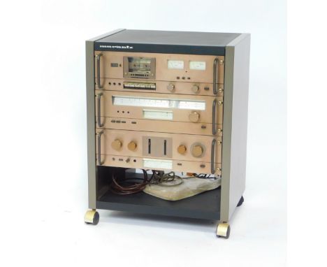 A Marantz hi-fi system, comprising model 5050M cassette deck, model 2060ML FM/MW radio receiver and stereo tuner and a model 