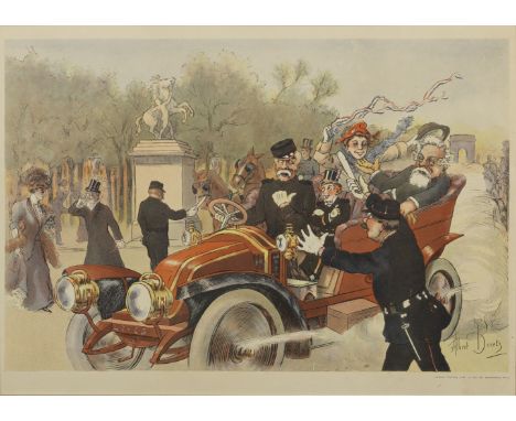 'Retour de Rambouillet', after Albert Beerts,lithographic print on paper, 37 x 51cm, laid on linen, matted for framing. Lot t