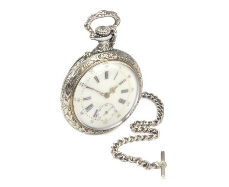 A fine and early Gentleman's Touring Pocket Watch, circa, 1905,large size, bezel 40mm diameter, subsidiary seconds dial, the 