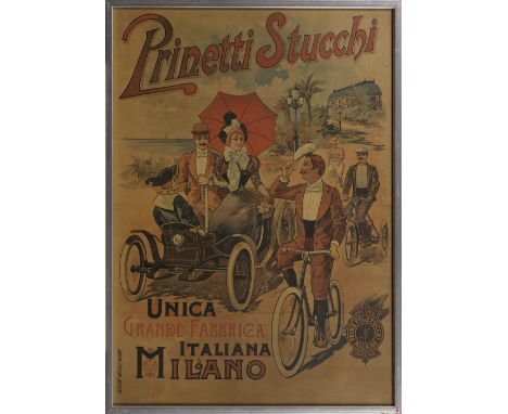 'Prinetti Stucchi Unica Grande Farbrica Milano', a modern lithographic print,taken from an original four-sheet advertising po