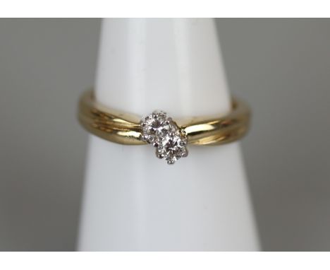 Gold diamond twist ring - Size K½