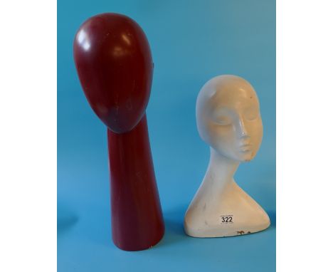 2 mannequin heads 