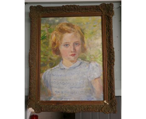 Portrait of young girl called Helena - Approx IS: 28cm x 39cm 