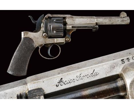 dating: circa 1875 - 1890 provenance: France, Octagonal, 11 mm cal barrel, provided with rear sight. Marked 'Acier Fondu'. We