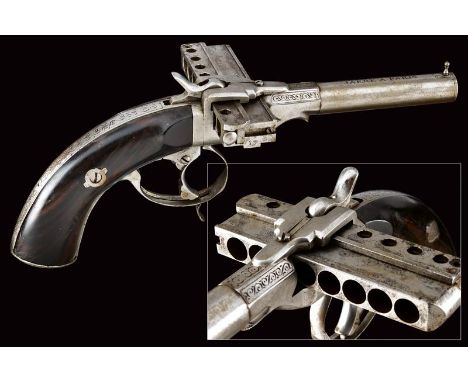 dating: Third quarter of the 19th Century provenance: Paris, Smoothbore, round, 10 mm cal barrel with octagonal base, signed 