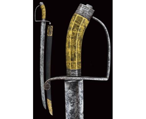 dating: late 18th Century provenance: Kingdom of Naples, Curved, single-edged blade, with fuller at the center and thin groov