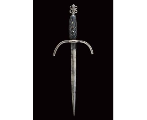 dating: 19th Century provenance: Europe, Straight, double-edged blade of lozenge section, tang with mark and two side grooves