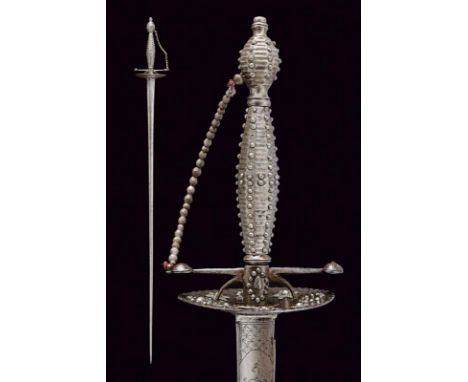 dating: late 18th Century provenance: Southern Italy, Blade of triangular section with floral engravings at the base. Hilt co