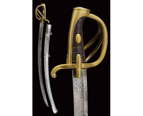 dating: circa 1800 provenance: Kingdom fo Italy (Napoleonic), Curved, single-and-false-edged blade with wide fuller, at the b