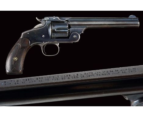 dating: 1875-1890 provenance: USA, 6-1/2' rifled, cylindrical,  44 cal. Russian barrel with two-line marking on the rib featu