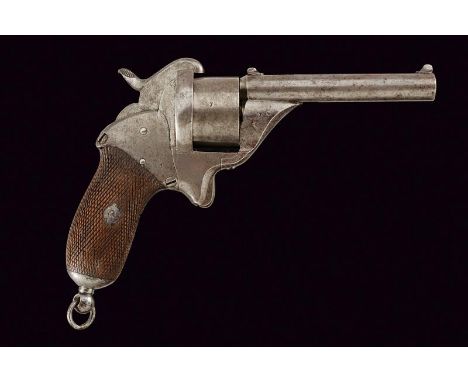 dating: about 1870 provenance: Papal States, Rifled, round, 9 mm cal. barrel, with foresight; smooth, six-shot cylinder; iron