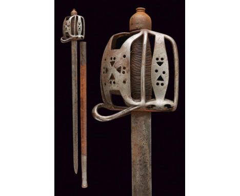 dating: Late 19th Century provenance: Scotland, Straight single-and-false-edged blade with light fuller and tang, areas damag