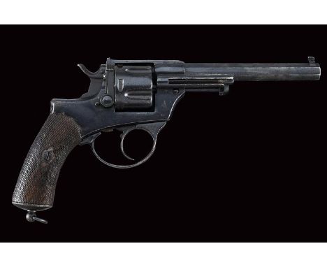 dating: 1886 provenance: Brescia, Rifled, octagonal, 11 mm cal. barrel, with foresight and 'IB' mark; grooved, six-shot cylin