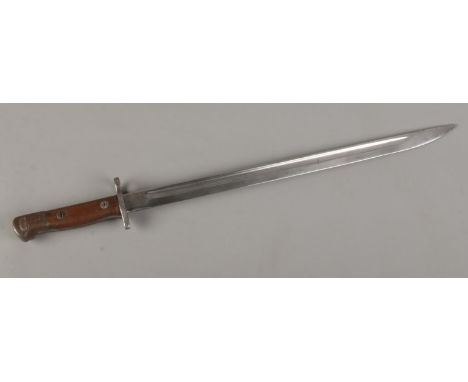 A British 1907 pattern bayonet with 42cm fullered blade. CANNOT POST OVERSEAS  No scabbard.