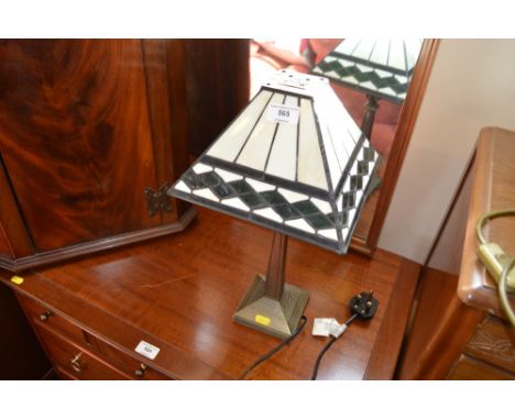 A Tiffany style lamp and shade AF