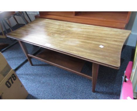 Richard Hornby for Heals, rectangular teak two tier coffee table