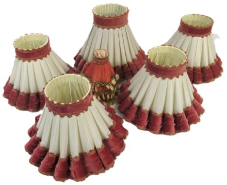 Collection of eight various vintage lamp shades, circa 1950'sThe five larger shades are 42cm diameter and the three smaller o