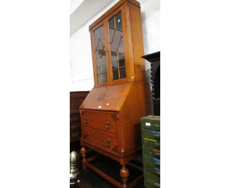 1930's oak bureau bookcase