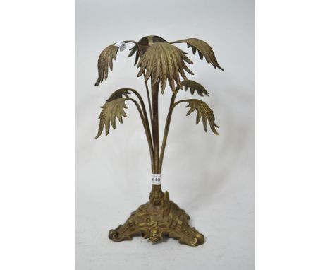 Silver plated epergne stand in the form of a palm tree, 14cm high