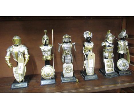 Franklin Mint, set of six ' Armour Through the Ages ' collection