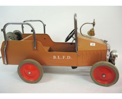 Child's reproduction tin plate pedal fire engine