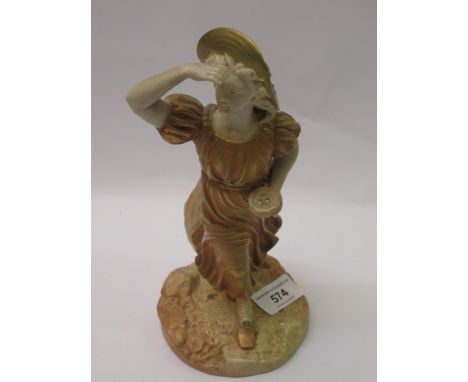 Royal Worcester porcelain figure, girl with a bird's nest, 23cm highGood condition - no damage
