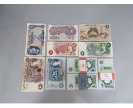 A collection of English bank notes, thirty - £5 notes - twenty three signed John Page 1970-80, sequential runs, one signed L 