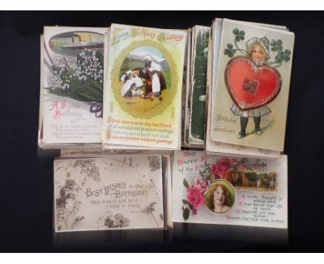A large quantity of mixed post cards, subjects include romantic, humorous, seasons greetings, topographical, etc, plus a card