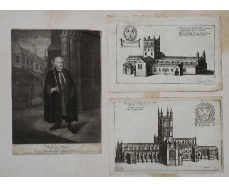 An interesting collection of 18th and 19th century topographical engravings including a plan of the town of Cheltenham 1837 -