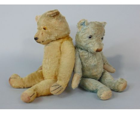 Vintage Chad Valley teddy bear, 52cm tall with stitched nose and claws, pronounced muzzle, gold fur and articulating limbs, t